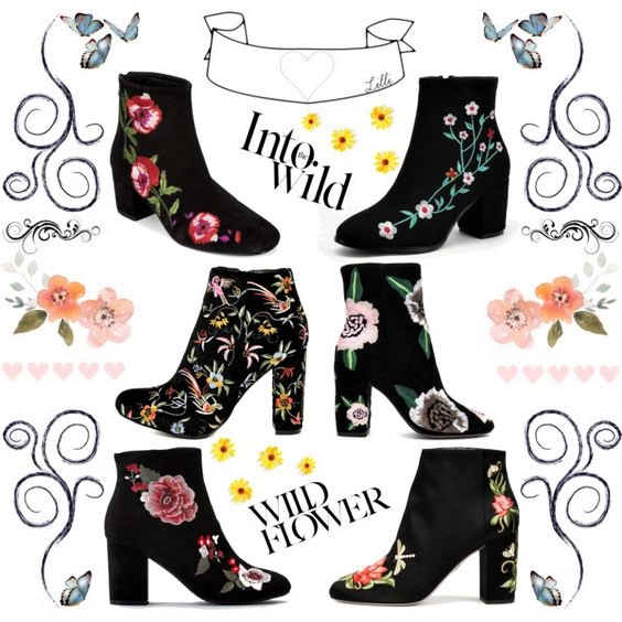 Embroidered Ankle Boots
