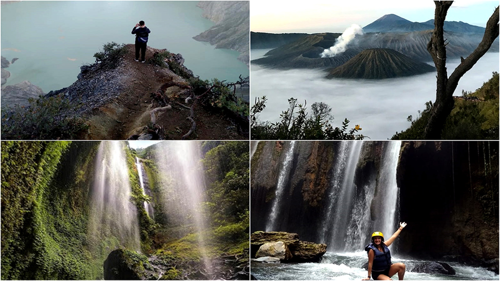 Ijen Crater, Mount Bromo, Waterfall, Rafting tour 5 days