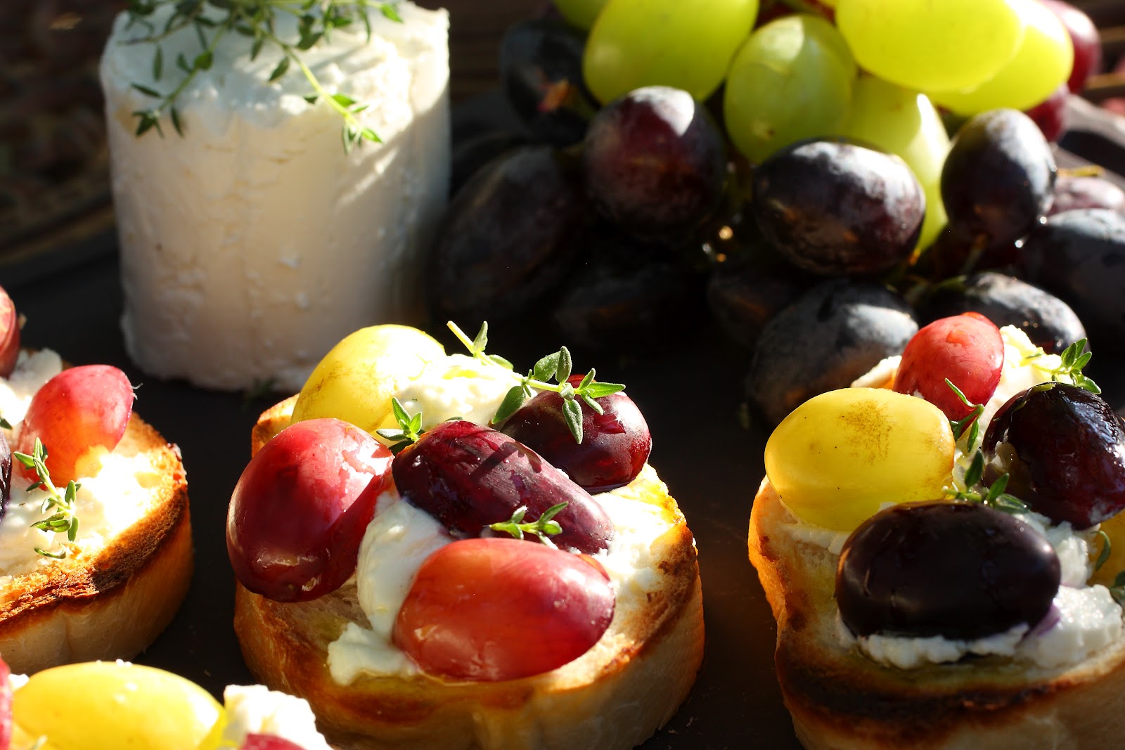 Chef Chuck's Cucina Chef Chuck's Bruschetta with Grapes and Goat Cheese