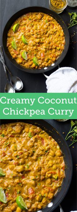 Coconut Chickpea Curry (Vegan & Gluten Free) - Tasty Foods