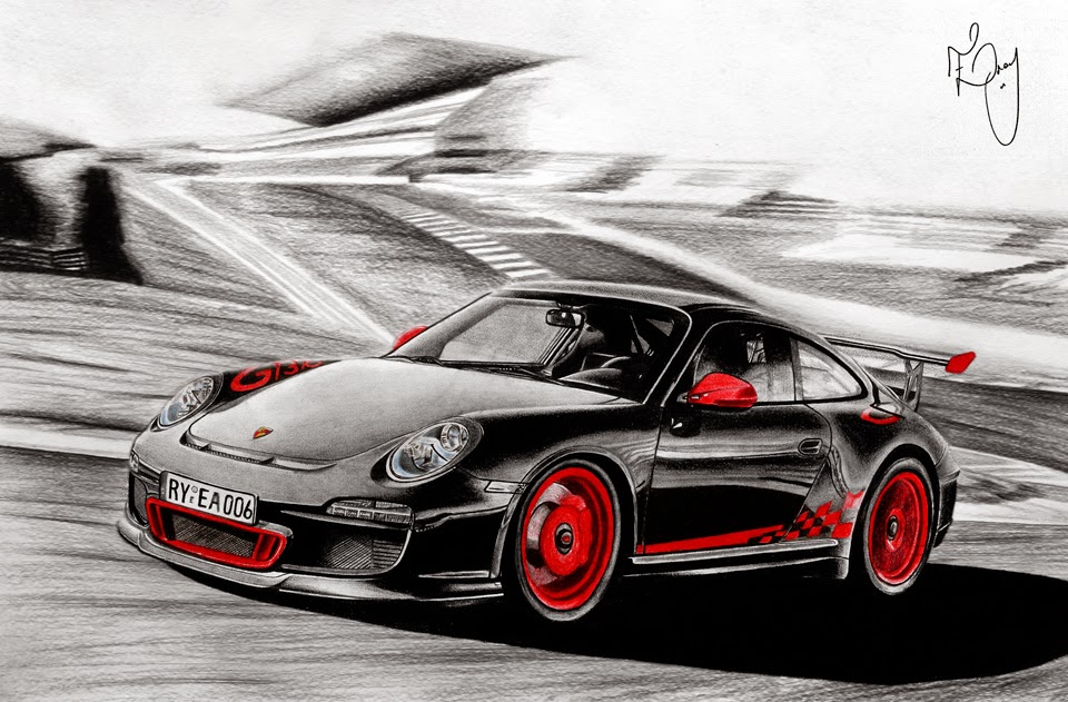 Как нарисовать порше