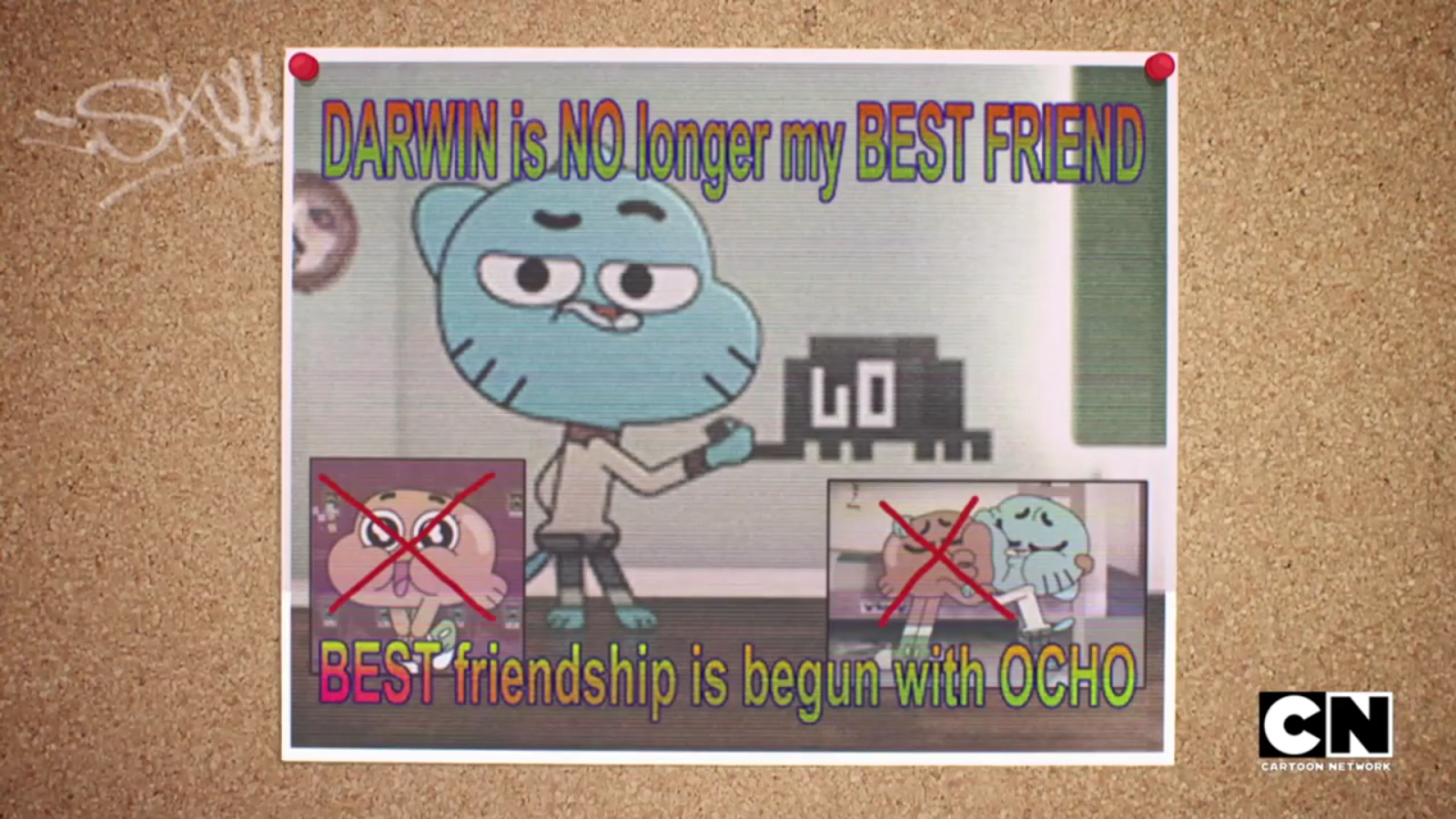 I visited my better friend. Friendship Мем. Удивительный мир Гамбола Очо. Friendship with is ended. The amazing World of Gumball meme.
