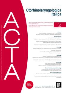 ACTA Otorhinolaryngologica Italica 2015-02 - April 2015 | ISSN 1827-675X | TRUE PDF | Bimestrale | Professionisti | Medicina | Salute | Otorinolaringoiatria
ACTA Otorhinolaryngologica Italica first appeared as Annali di Laringologia Otologia e Faringologia and was founded in 1901 by Giulio Masini. It is the official publication of the Italian Hospital Otology Association (A.O.O.I.) and, since 1976, also of the Società Italiana di Otorinolaringologia e Chirurgia Cervico-Facciale (S.I.O.Ch.C.-F.).
The journal publishes original articles (clinical trials, cohort studies, case-control studies, cross-sectional surveys, and diagnostic test assessments) of interest in the field of otorhinolaryngology as well as case reports (unique, highly relevant and educationally valuable cases), case series, clinical techniques and technology (a short report of unique or original methods for surgical techniques, medical management or new devices or technology), editorials (including editorial guests – special contribution) and letters to the editors. Articles concerning science investigations and well prepared systematic reviews (including meta-analyses) on themes related to basic science, clinical otorhinolaryngology and head and neck surgery have high priority. The journal publish furthermore official proceedings of the Italian Society, special columns as well as calendar of events.
Manuscripts must be prepared in accordance with the Uniform Requirements for Manuscripts Submitted to Biomedical Journals developed by the international committee of medical journal editors. Texts must be original and should not be presented simultaneously to more than one journal.
Only papers strictly adhering to the editorial instructions outlined herein will be considered for publication. Acceptance is upon the critical assessment by experts in the field (Reviewers), the introduction of any changes requested and the final decision of the Editor-in-Chief.