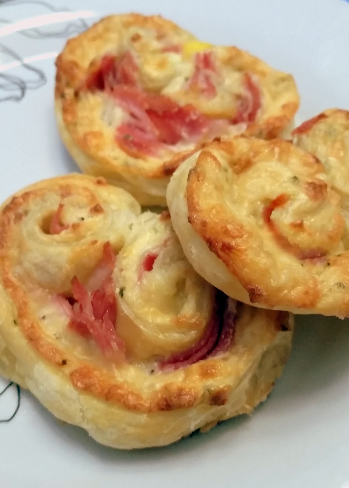 A Bite to Eat Ham and Cheese Palmiers
