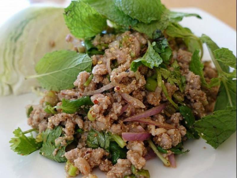 Thai Minced Pork Salad Larb Moo Free Recipe Pedia