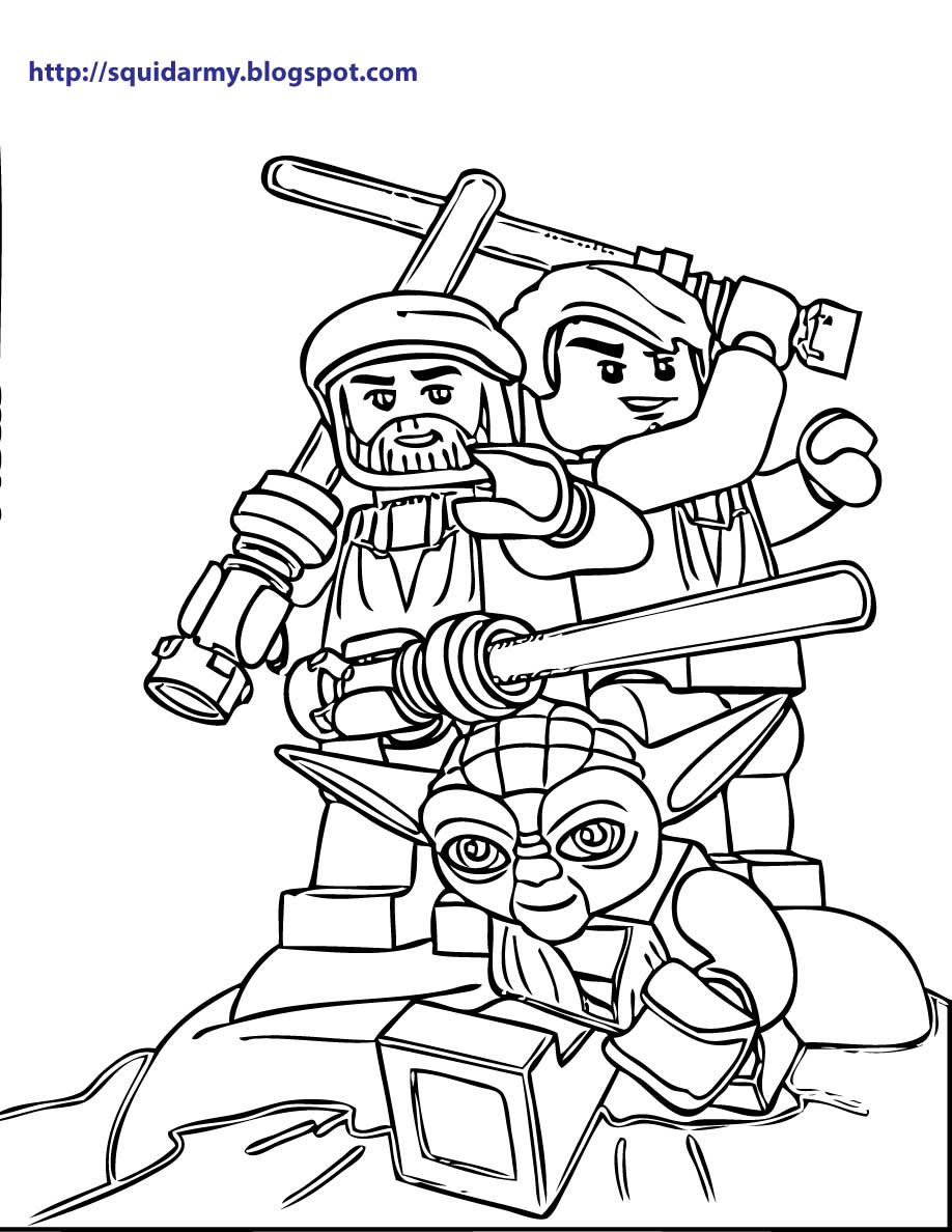 lego star wars coloring pages  squid army