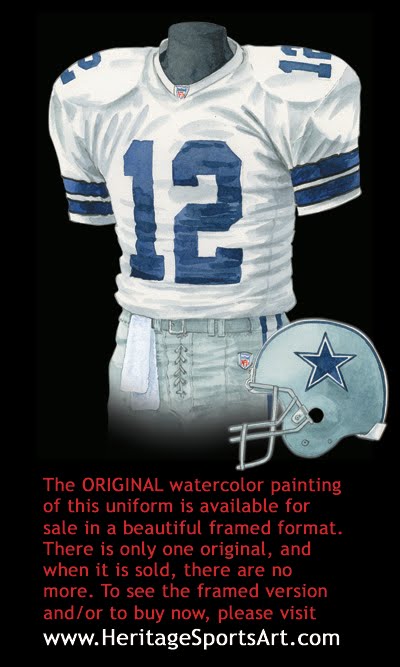 NFL Dallas Cowboys 1960 uniform original art – Heritage Sports Art