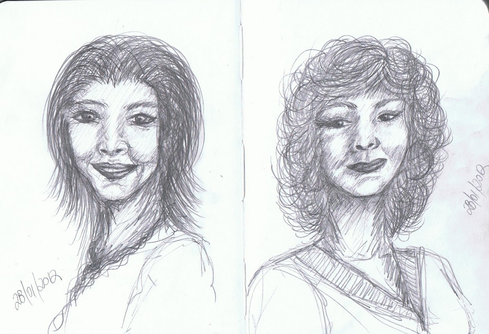 Tracey Hewitt Mixed Media Art: Drawing Faces