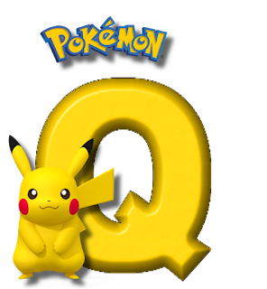 Abecedario de Pikachu de Pokémon. Pikachu Alphabet.