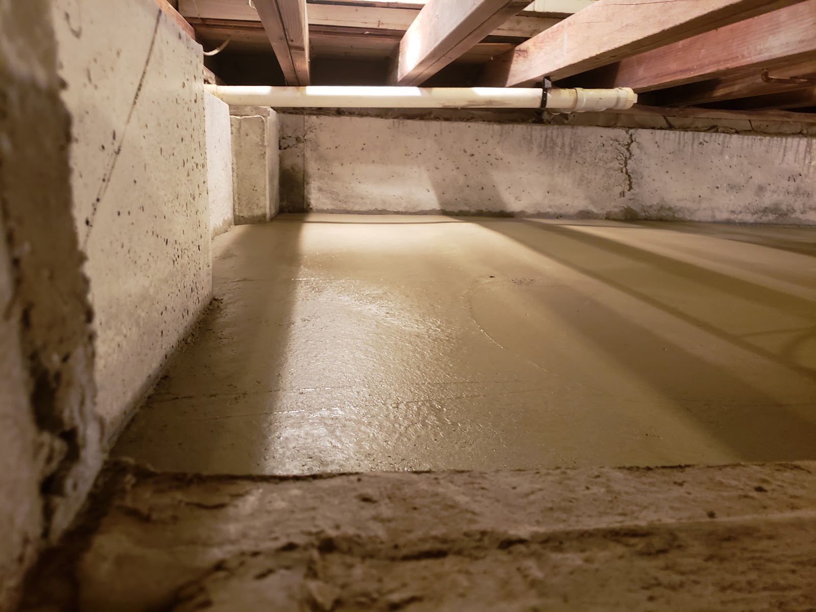 An Old Farm Pouring A Crawl Space Floor
