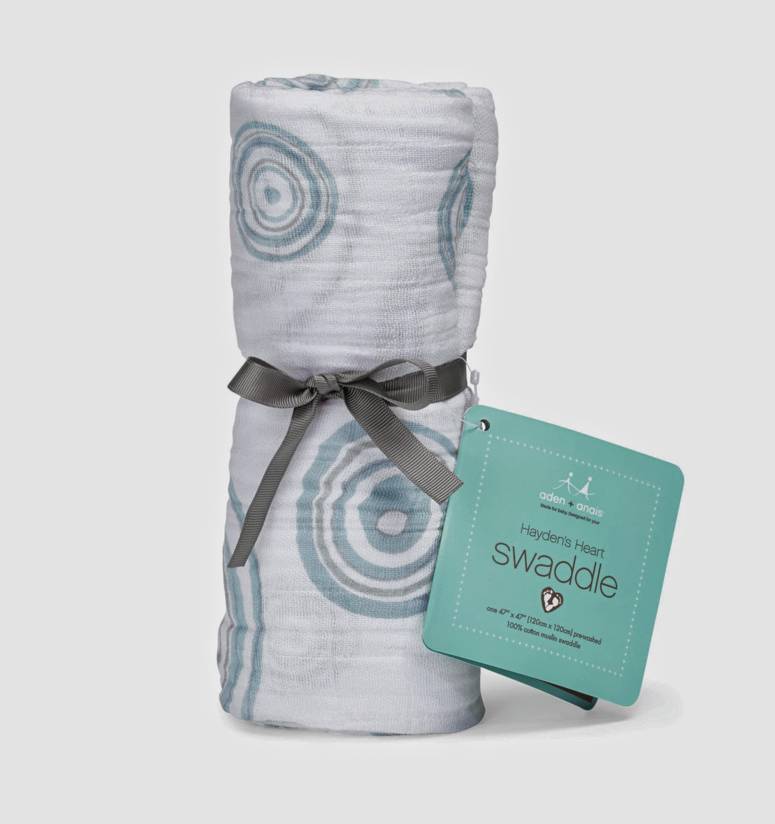 New Age Mama aden + anais "Hayden's Heart" Swaddle Blanket