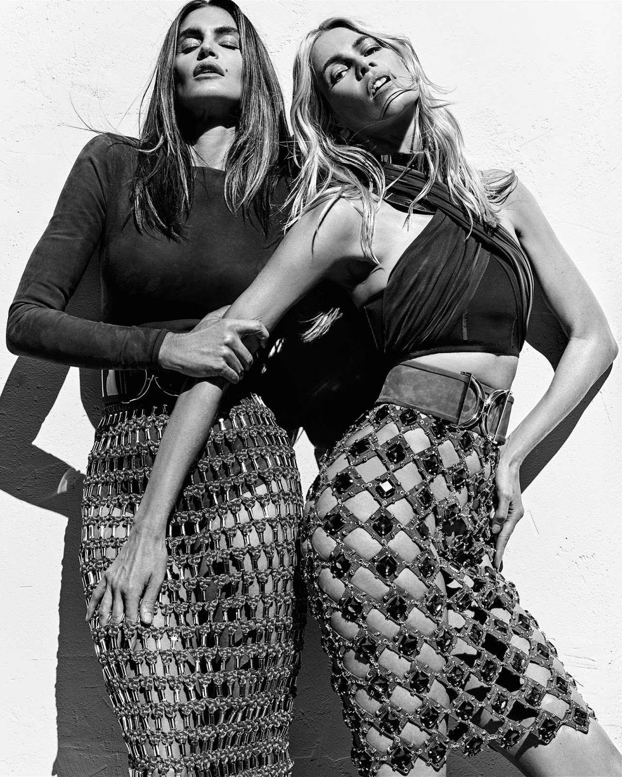 Ad Campaign: Balmain Spring/Summer 2016: Claudia Schiffer, Naomi
