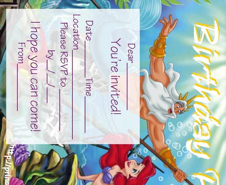 Culturavagabonda Ariel Birthday Invitations Printable culturavagabonda-ariel-birthday-invitations-printable