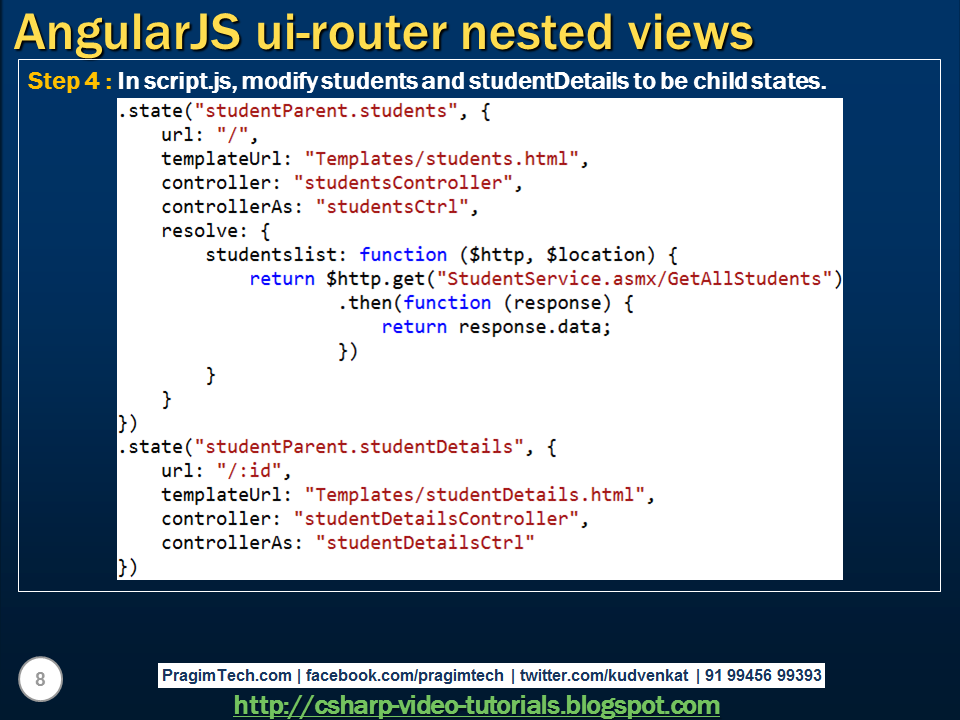 Sql server, .net and c# video tutorial: angularjs ui-router nested views