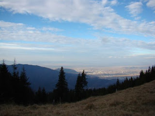 Vedere de la Cabana Piatra Mare spre Brasov