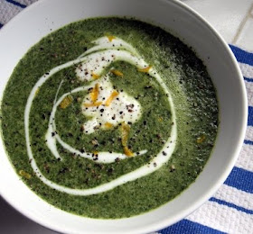 creamy radish greens soup