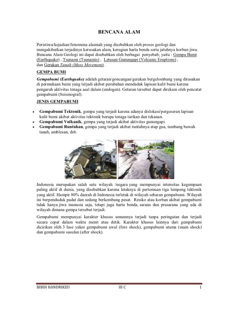 kliping bencana alam - wood scribd indo