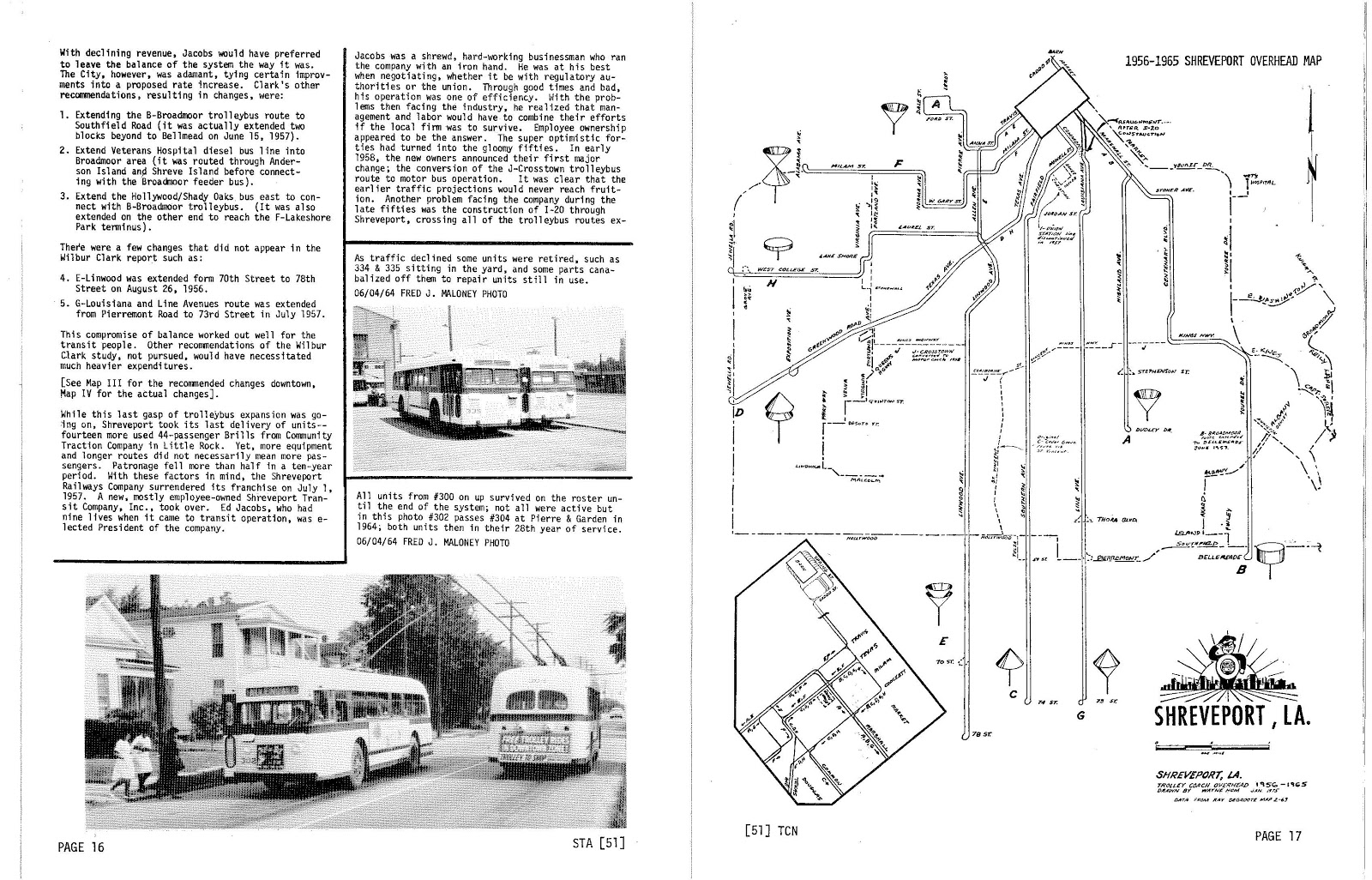 Streetcars and Spatial Analysis Shreveport Louisiana Trolleybus Map
