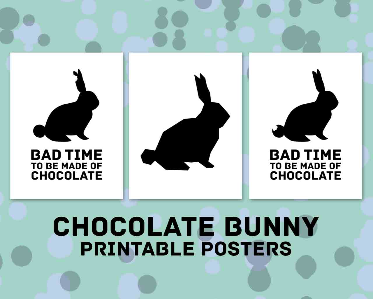 Free Printable: Chocolate Bunny Posters - Minted Strawberry