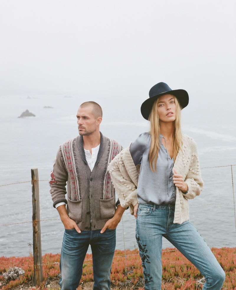Lucky Brand Holiday 2018 Campaign featuring Martha Hunt and Devon Windsor