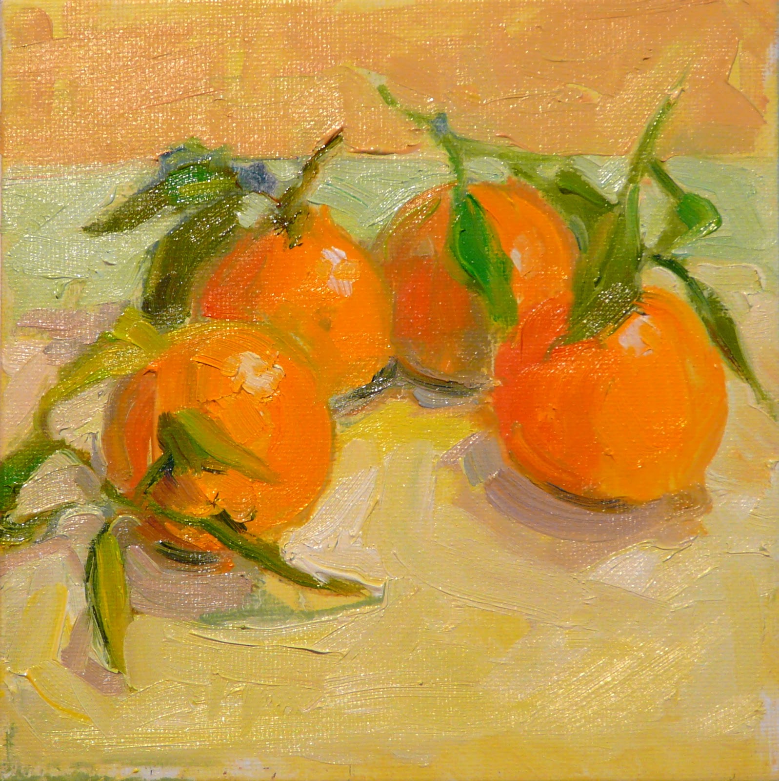 Art Every Day Christmas Satsumas,still life,oil on canvas,6x6,price200