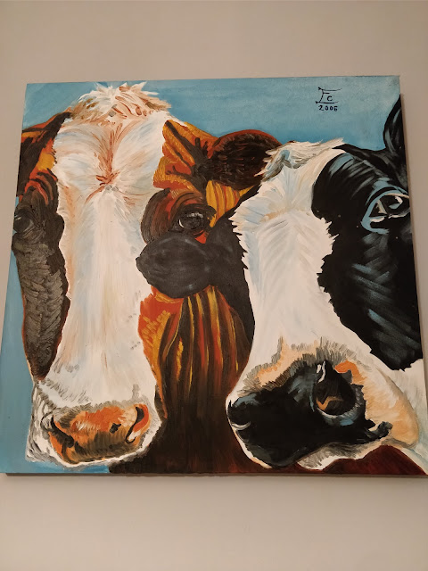 Cow painting by Dr Elizabeth Cole