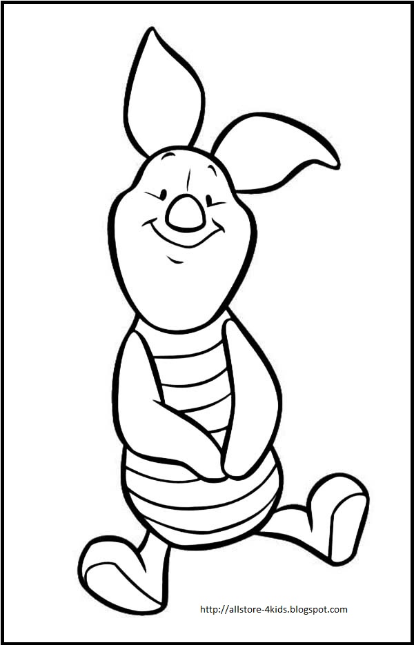 Free Winnie the Pooh coloring pages - Piglet ~ Coloring Store