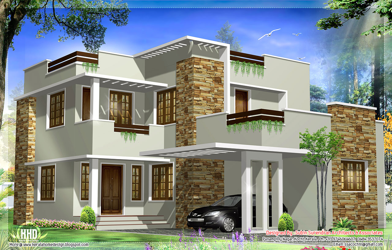 1793 square feet modern house elevation ~ Kerala House Design Idea