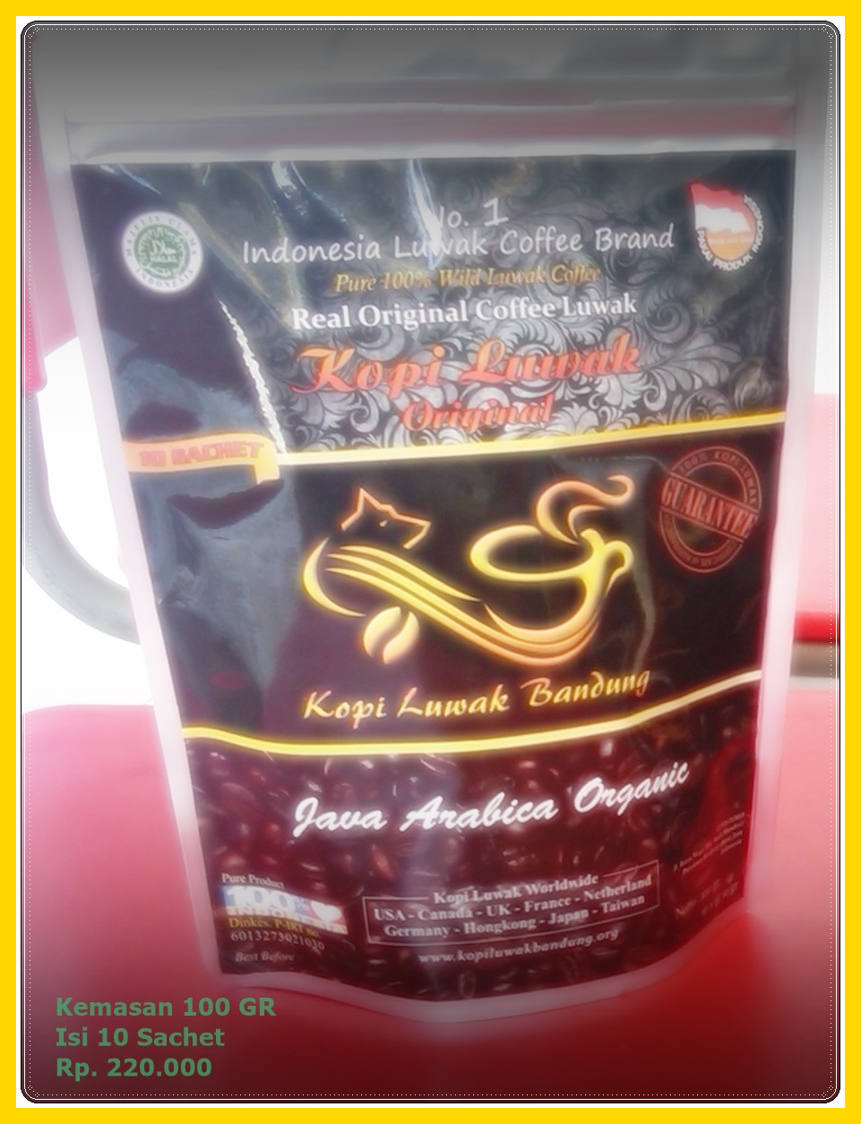 Kopi Luwak Ground Sachet Coffee 100 Gram kopi luwak ground sachet coffee 100 gram