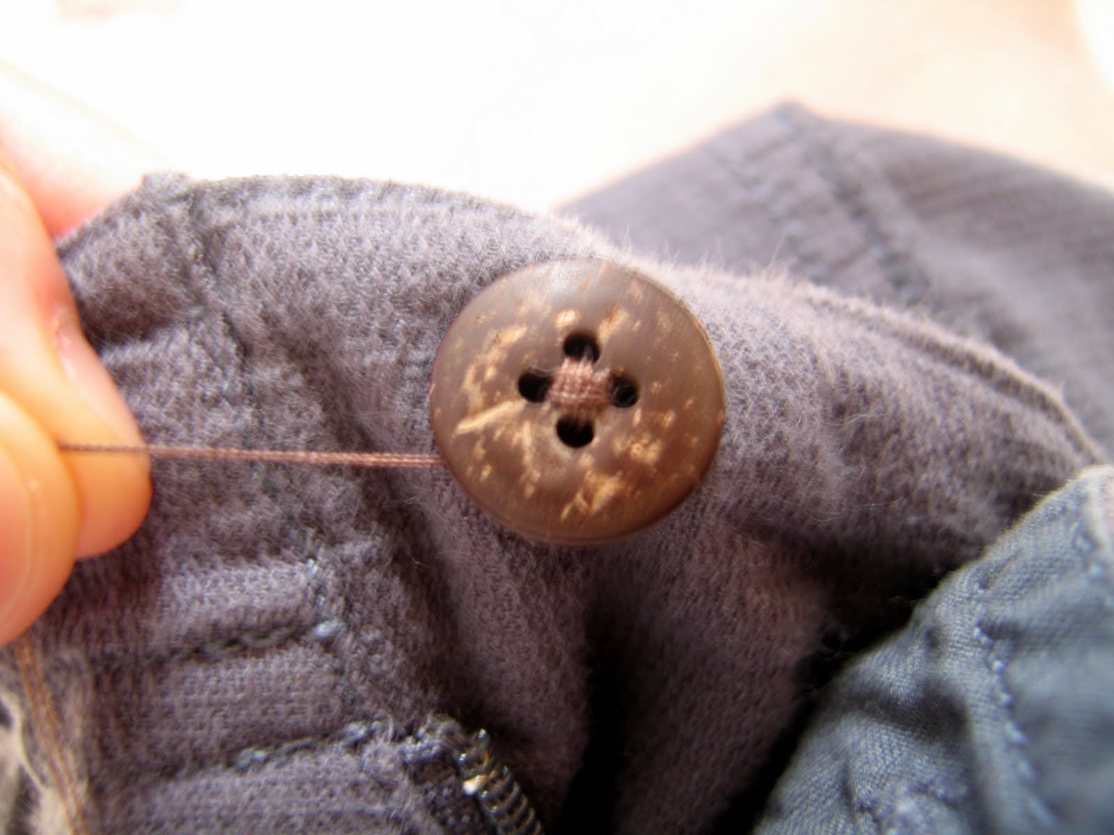 Candidly Kate: ˚tutorial˚ Sewing on a Button