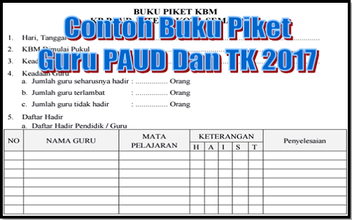 Contoh Buku Piket Sekolah Guru Ilmu Sosial