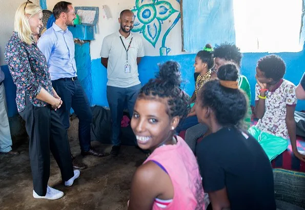 Crown Prince Haakon and Crown Princess Mette-Marit visited Hitsats Refugee Camp in Tigray region, Ethiopia