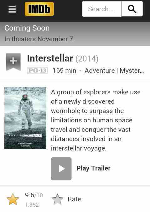 Interstellar: The Movie Synopsis