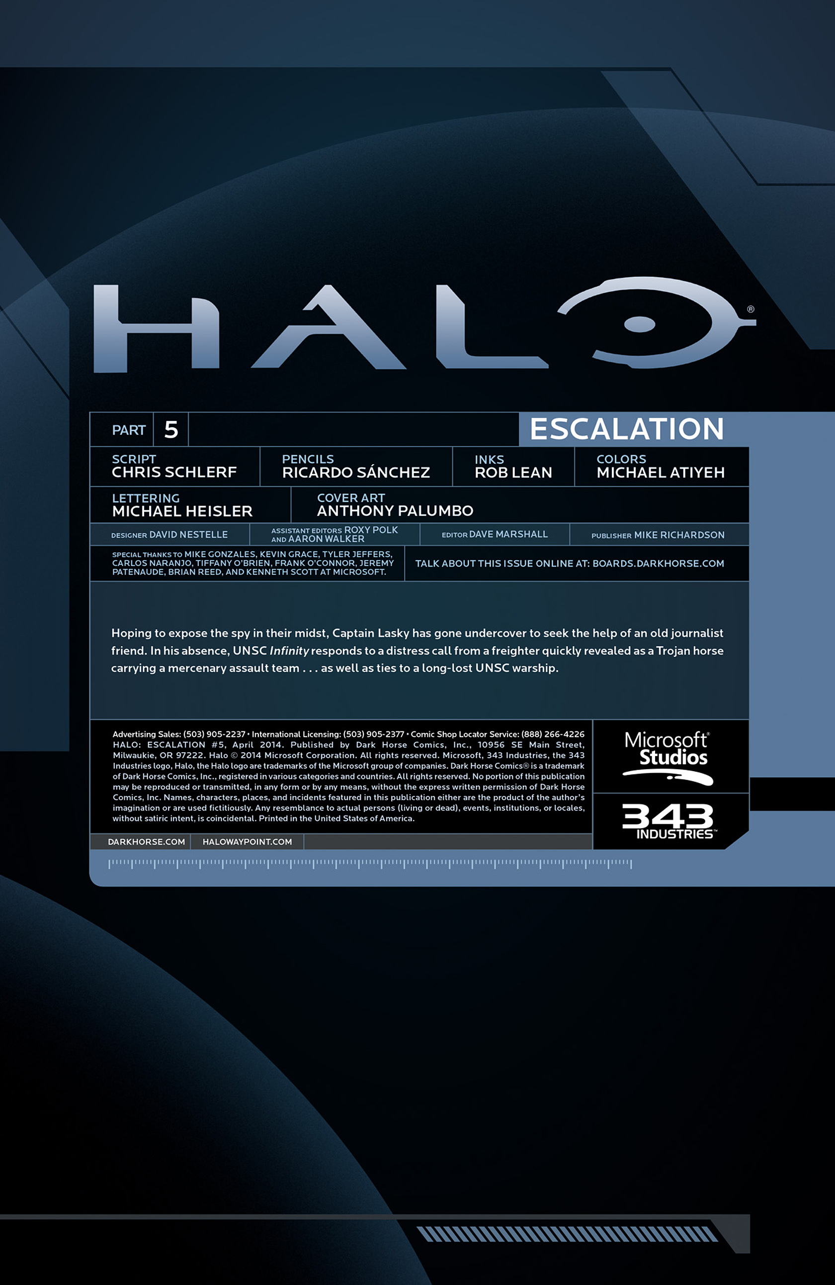 Read online Halo: Escalation comic -  Issue #5 - 2