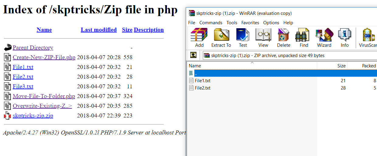 make zip file only downloadable from php