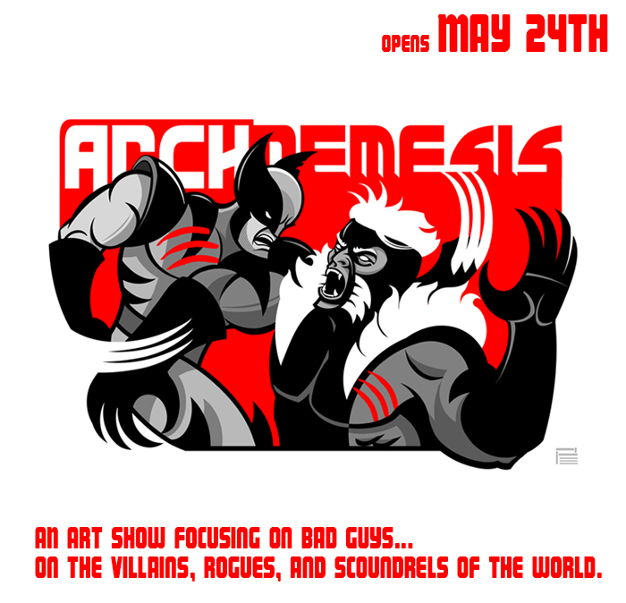 INSIDE THE ROCK POSTER FRAME BLOG Arch Nemesis Show Preview from Hero Complex Gallery