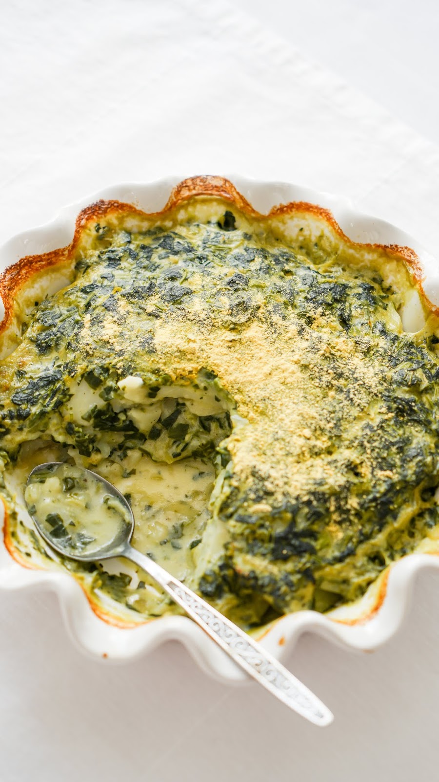 Potato and spinach casserole (vegan)