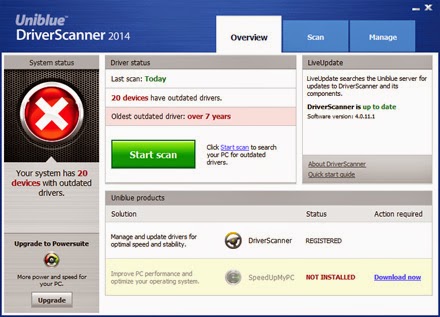 Uniblue Driver Scanner 2014 Download