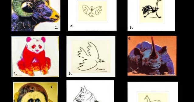 Art Least: Animals in Picasso's & Warhol's paintings hr diagram time 