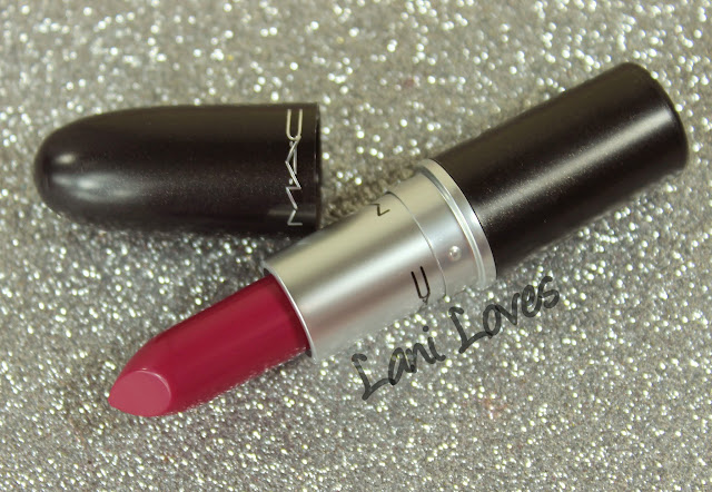 MAC X Philip Treacy Lipsticks - Hollywood Cerise Swatches & Review