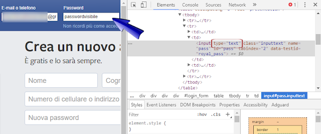 ispeziona elemento (Chrome)