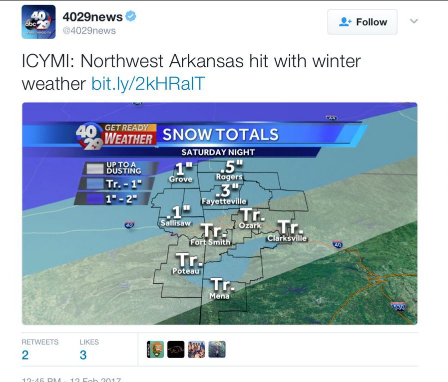 Arkansas TV NEWS Northwest Arkansas Hit with Winter Weather?