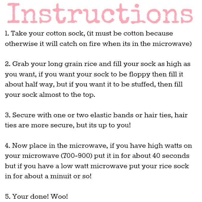 A little bit of Glitter DIY Rice Sock