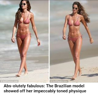 Pink bikini-clad Izabel Goulart is pretty as a picture as she stuns in the sun in St Barts