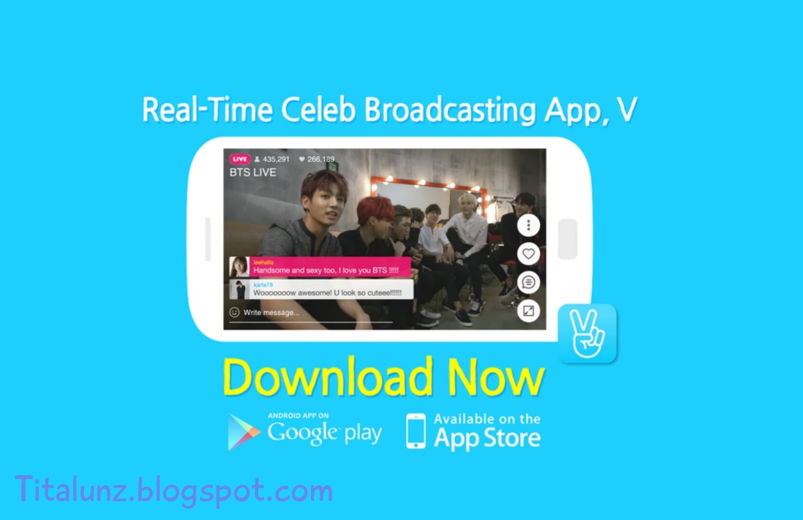 Titalunz Cara download video dari VLive App android