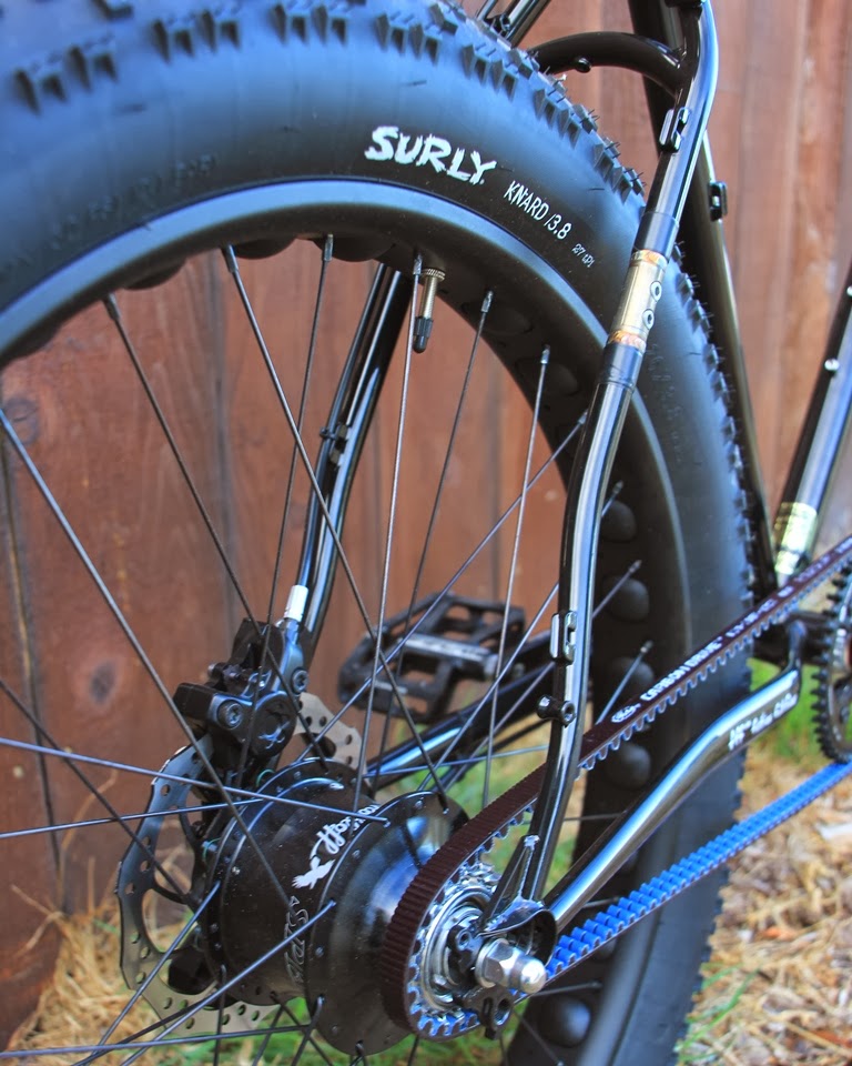 The Monkey Lab Surly Pugsley Fat Bike with Suspension Fork, Rohloff