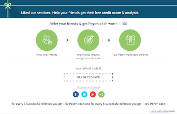 Refer Your Friends to CreditMantri and Earn Unlimited Paytm Cash