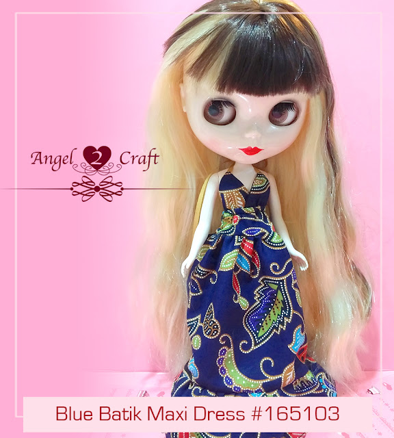 Blythe | Blue Batik Maxi Dress #165103