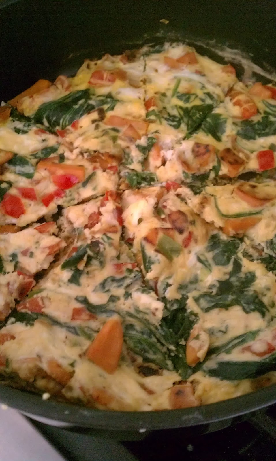Spinach Frittata with Yams! The Style Sisters