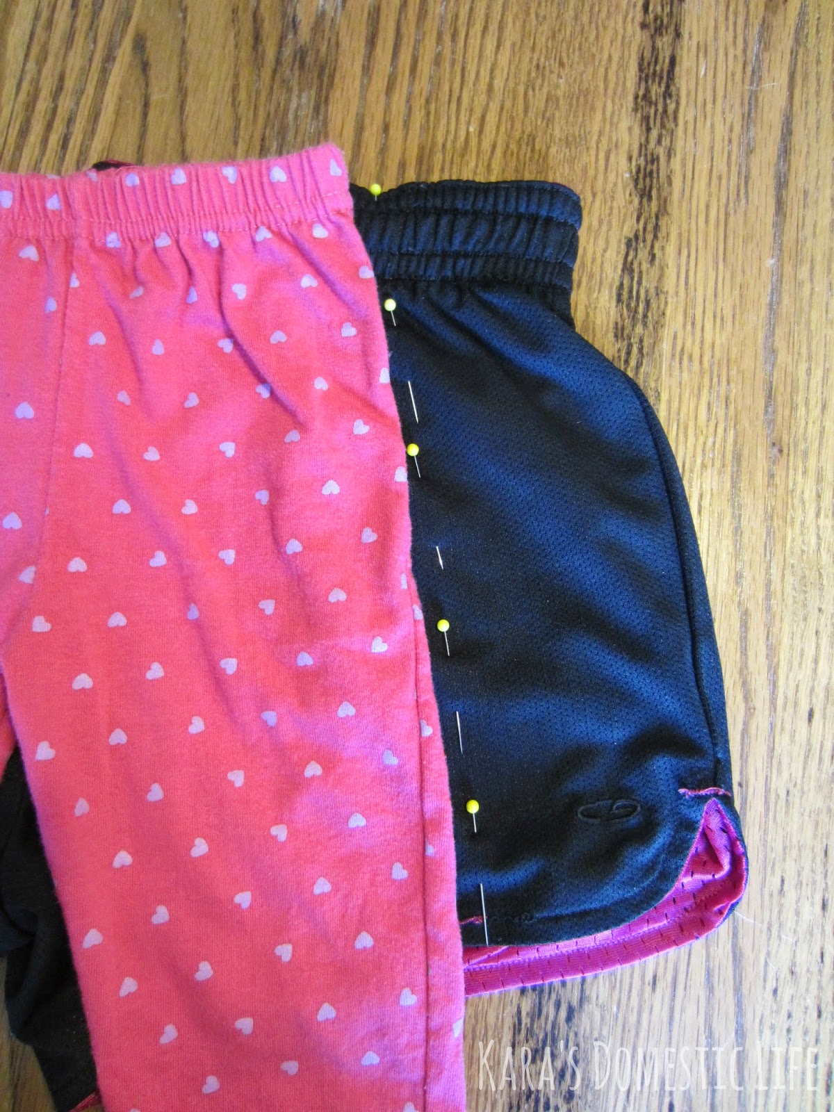 Kara's Domestic Life: upcycled toddler gym shorts